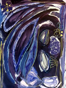 Tiefblaue Abstraktion von Monika Riethmueller