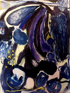 Tiefblaue Abstraktion von Monika Riethmueller