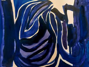 Tiefblaue Abstraktion