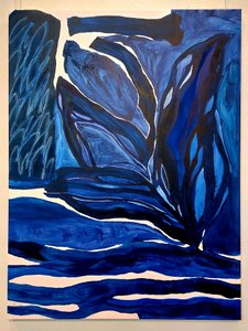 Flüssiges Blau Natur Abstrakt