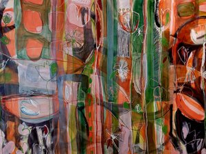 Lebendiger abstrakter Garten von Monika Riethmueller