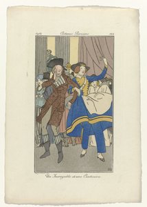 Journal des Dames et des Modes, Costumes Parisiens, 1914, No. 144: Ein Incroyable und eine Cantinière