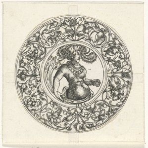 Rundes Blatt mit Lucretia von Monogrammist CG (Duitsland)