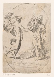 Merkur und Bellona von Monogrammist FP (Italië; 16e eeuw)