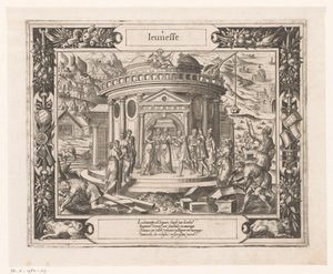 Jugend unter dem Einfluss von Apollo von Monogrammist HF (graveur)