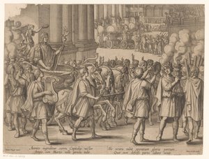 Einzug von Scipio Africanus nach seinem Sieg über Karthago von Monogrammist ICG