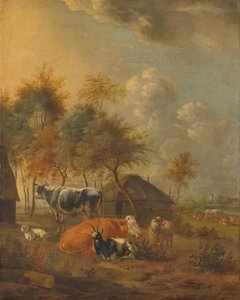 Landschaft mit Tieren