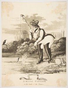 Ein Eisvogel am Ufer der Themse, 1827 von Monogrammist JVS