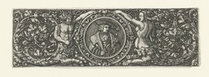 Fries mit Porträt von Maximilian I. in einem Medaillon von Monogrammist LB (Nederlanden)