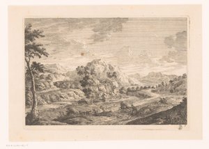 Landschaft mit Grab
