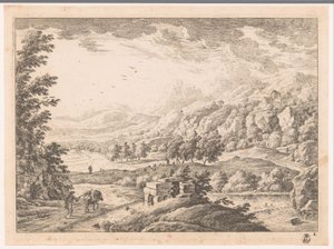 Landschaft mit Fluss von Monogrammist MEG