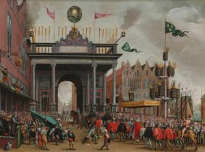 Freudiger Einzug des Herzogs von Anjou in Antwerpen am 19. Februar 1582