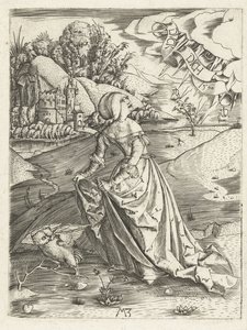 Die Frau mit der Eule von Monogrammist MZ