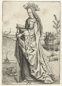 Heilige Katharina von Alexandrien von Monogrammist MZ