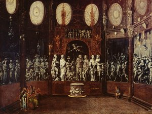 Jerobeam im Tempel der heidnischen Götter von Monsu Desiderio