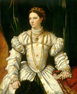 Porträt einer Dame in Weiß von Moretto da Brescia