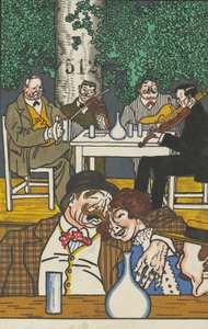 Beim Heurigen, 1911 von Moritz Jung