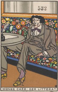Wiener Café: Der Litterat, 1911 von Moritz Jung