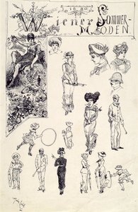 Wiener Typen 1880 (Wiener Sommermoden) von Moritz Ledeli
