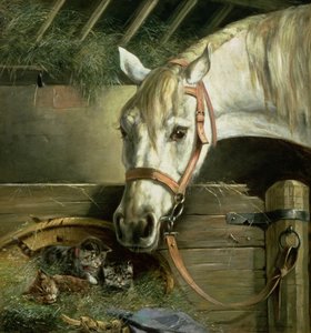Pferd und Kätzchen, 1890