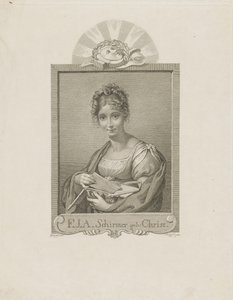 Porträt der Schauspielerin Friederike Schirmer, geb. Christ, um 1830 von Moritz Retzsch