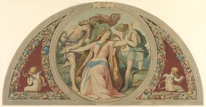Drei Jungen retten die verzweifelte Pamina vor dem Selbstmord, 1864 von Moritz Ludwig von Schwind