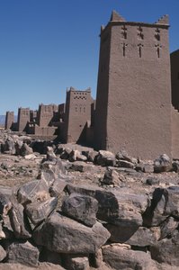 Ansicht eines Ksar, Dra-Tal
