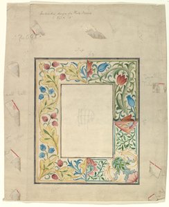 Stickereientwurf für einen Rahmen, Nr. 098, nach 1875