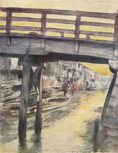 Ein Kanal in Osaka von Mortimer L Menpes