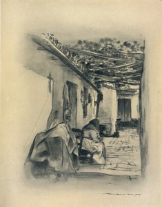 Innenhof in Sevilla von Mortimer L Menpes