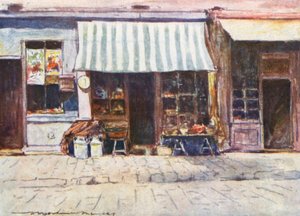 Eine Crèmerie in der Rue St. Honoré von Mortimer Ludington Menpes