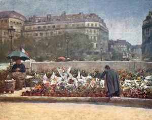 Ein Blumenmarkt von Mortimer Ludington Menpes