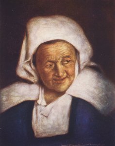 Eine alte Frau (Farblithografie) von Mortimer Ludington Menpes