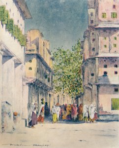 Durch die Straßen von Delhi, 1905 von Mortimer Ludington Menpes