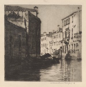 Ein Hinterkanal, Venedig (Paläste)
