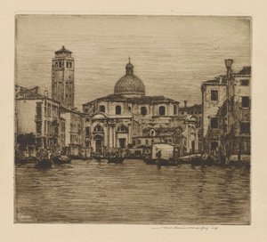 Großer Kanal mit Turm von St. Geremia von Mortimer Menpes