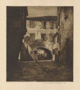 In einer Seitenstraße, Chioggia von Mortimer Menpes