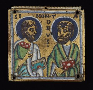 Plakette: Simon und Thaddäus, ca. 1160 von Mosan School