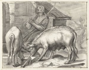 Bauernhof mit Geflügel von Moses Ter Borch