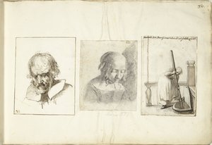 Alter Mann, ein Mädchen und eine Frau mit einem Brunnenhaken von Moses Ter Borch