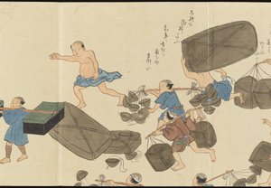 Illustrationen der Uji-Teeproduktion