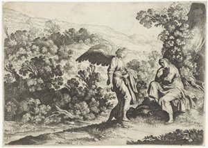 Der Engel tröstet Hagar von Moyses van Wtenbrouck