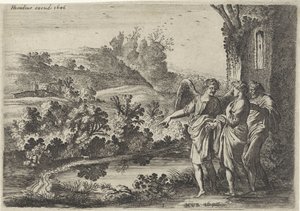 Tobias, Tobit und der Engel (Die Geschichte von Tobias) von Moyses van Wtenbrouck