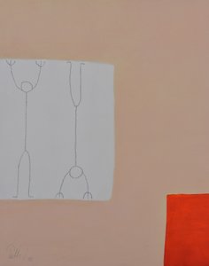 Abstrakte orangefarbene Figuren
