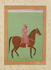 Ein Mughal Amir zu Pferd, ca. 1670-80, aus dem Großen Clive Album von Mughal School