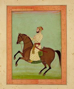 Ein Mogul-Adliger zu Pferd, ca. 1790, aus dem Großen Clive-Album von Mughal School