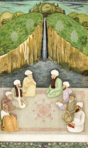 Weise in religiöser Diskussion, ca. 1680 von Mughal School