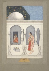 Eine Dame besucht ein Saiva-Schrein, ca. 1740 von Muhammad Faquirullah Khan