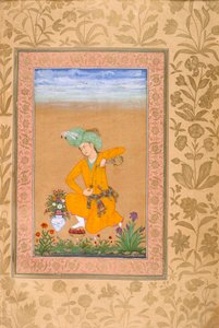 Ein Prinz in persischer Tracht schenkt Wein ein von Muhammad Khan