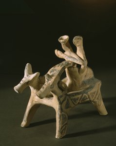 Streitwagen, aus dem Grab von Marcopoulo, Attika, Späte Heraldik-Periode IIIA-IIIB, 1400-1200 v. Chr.